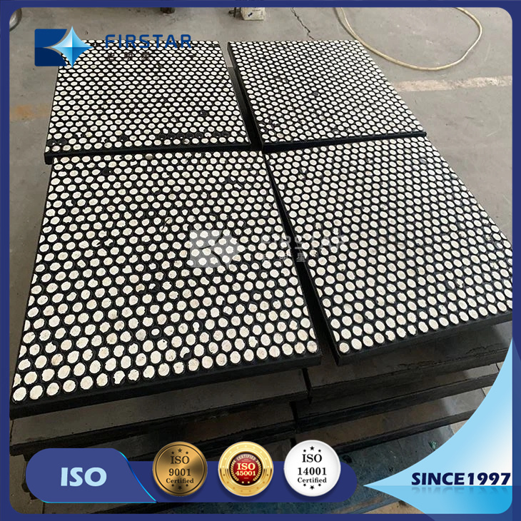 Hexagonal Ceramic Tile and Rubber Composited Plate 500*500*50mm