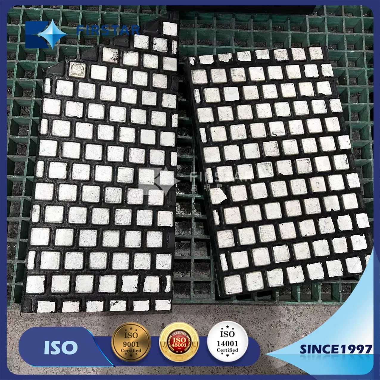 Abrasion Resistant Alumina Ceramic Rubber Backed Steel Wear Liner for Mineral Protective