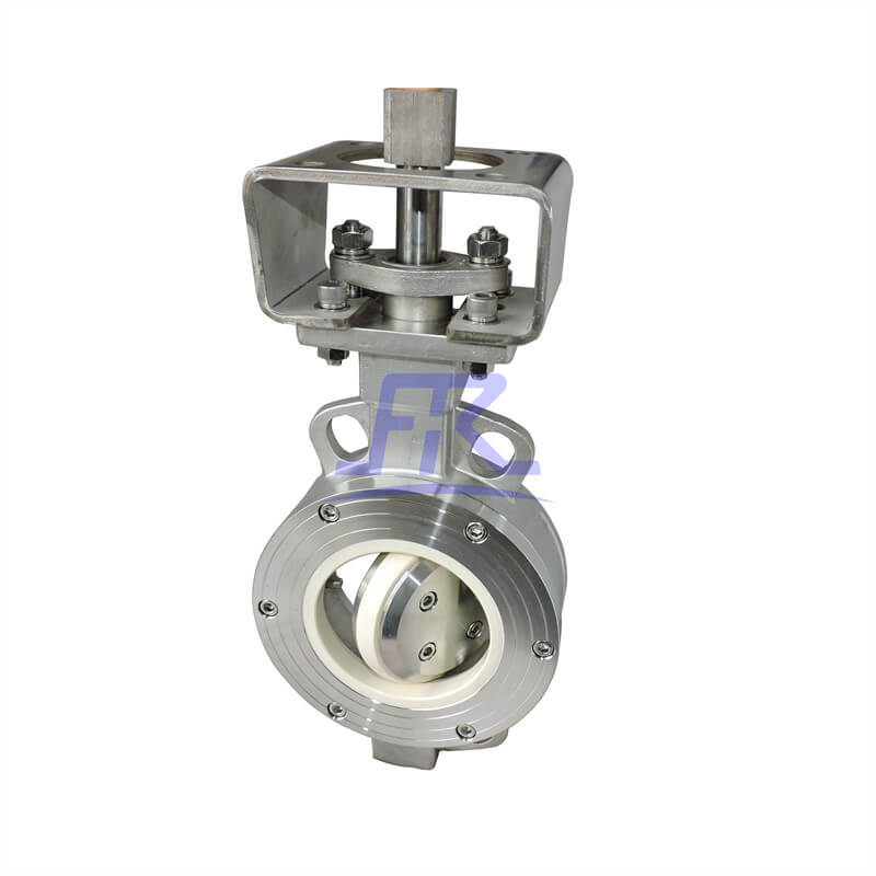 Industrial Valve Stainless Steel Frd672tc Pneumatic Wafer Type Ceramic Lined Butterfly Valve