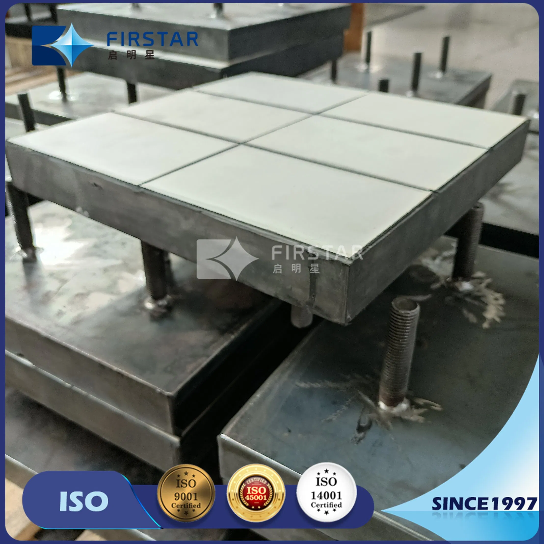 Wear-Resistant Rubber Composite Ceramic Lining Plate with Steel Backing Plate for Chute