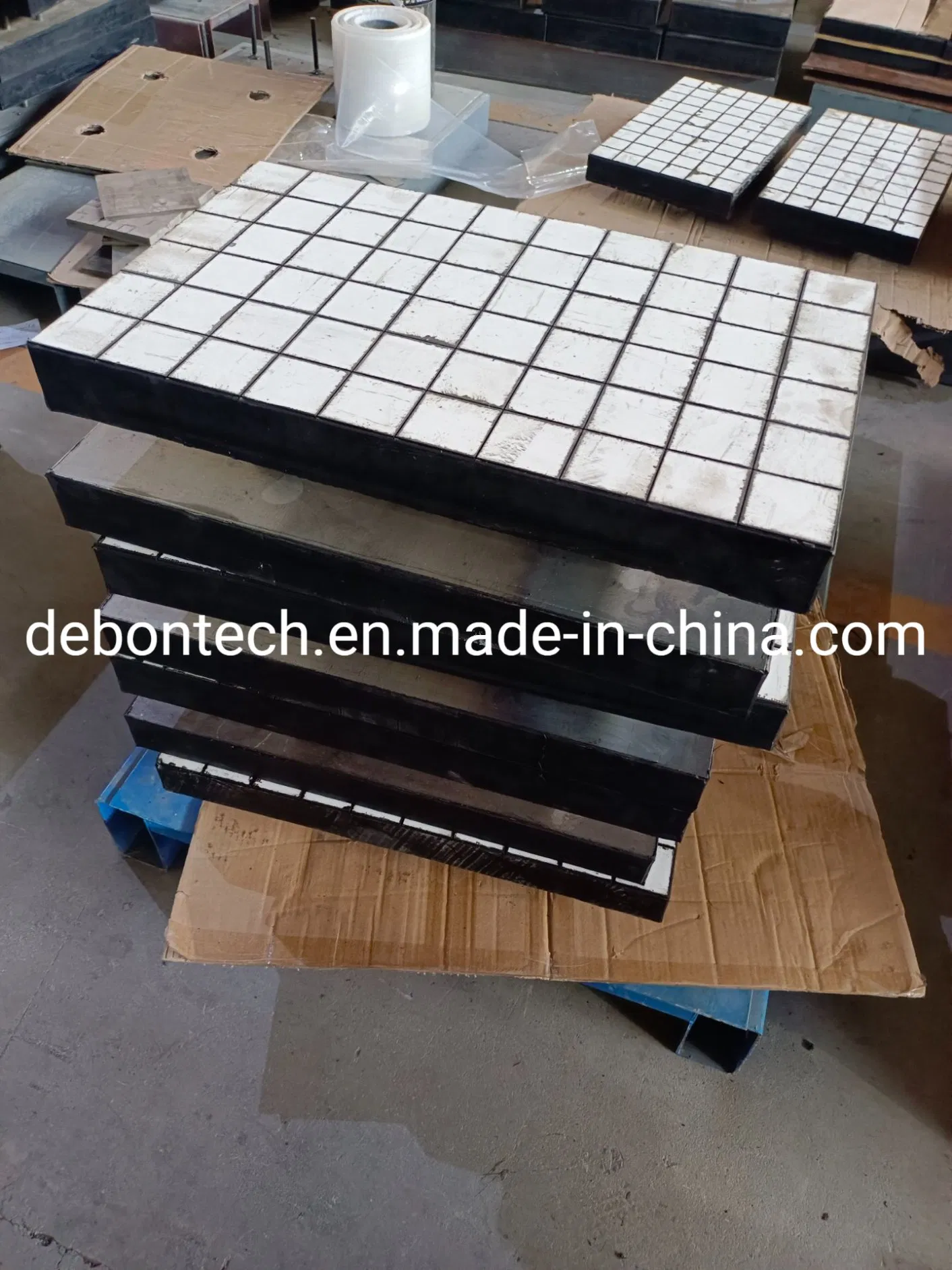 Steel Backed Composite Ceramic Wear Liners Protect Conveyor Transfer Chute