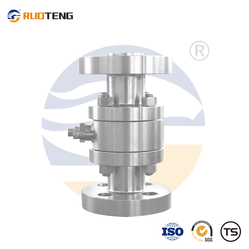 [Ruoteng] DN 80 Pn16 Stainless Steel 2 Way Chemical Resistant Ceramic Lined Flange Connected Full Bore Ball Valve