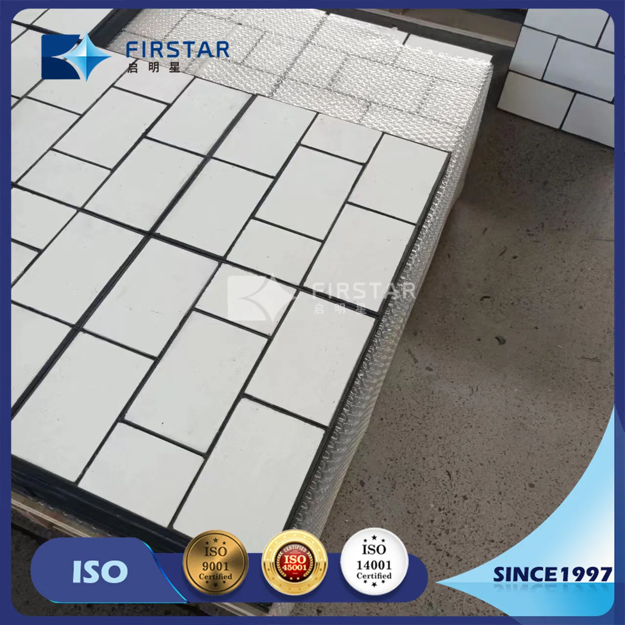 Wear-Resistant Rubber Composite Ceramic Lining Plate with Steel Backing Plate for Chute