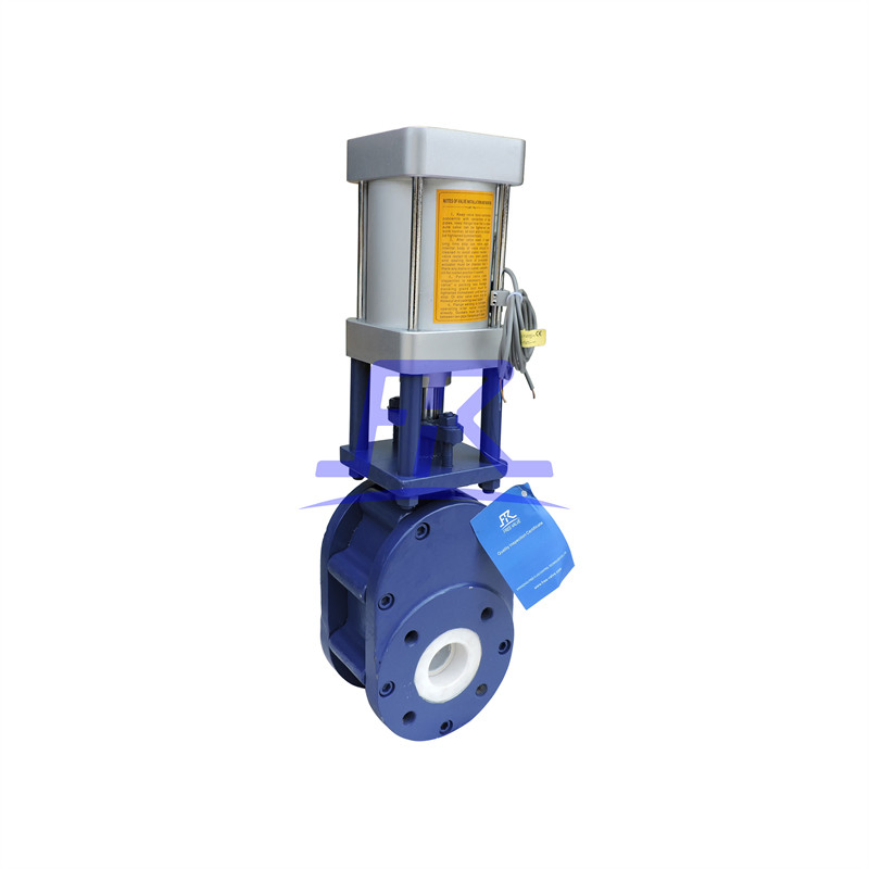 Stainless Steel/Wcb Pneumatic Flangeless Wafer Ceramic Lined Dual-Plate Balance Discharge Gate Valve