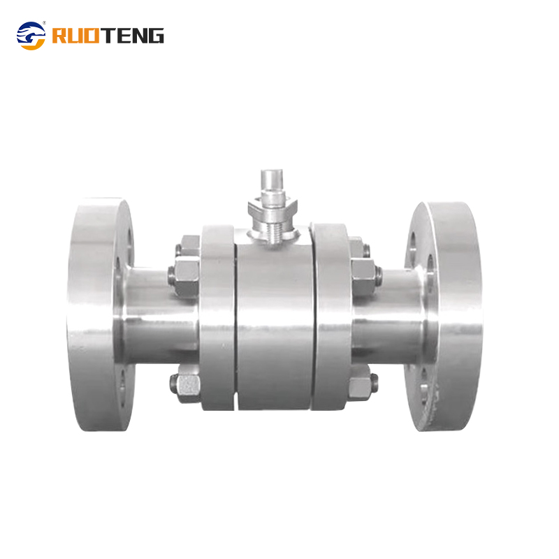 [Ruoteng] DN 80 Pn16 Stainless Steel 2 Way Chemical Resistant Ceramic Lined Flange Connected Full Bore Ball Valve