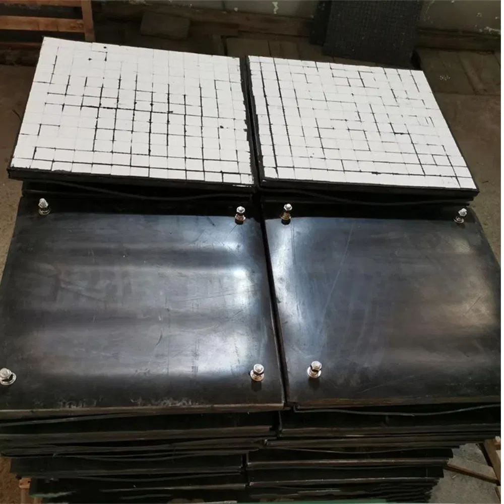Wear Resistant Rubber Sheets Ceramic Wear Liner Composite Plate Lining for Conveyor Chute