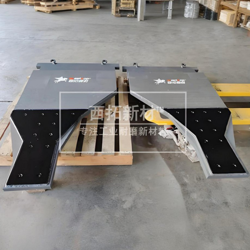 Loading Hopper &amp; Conveying Chute Used Alloy Ceramic Lined Roller Press Side Baffle