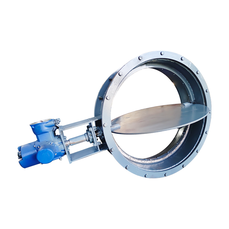 Power Plant Dust Transport Ceramic Lined Shaft Anti Clogging Ventilation Butterfly Valve