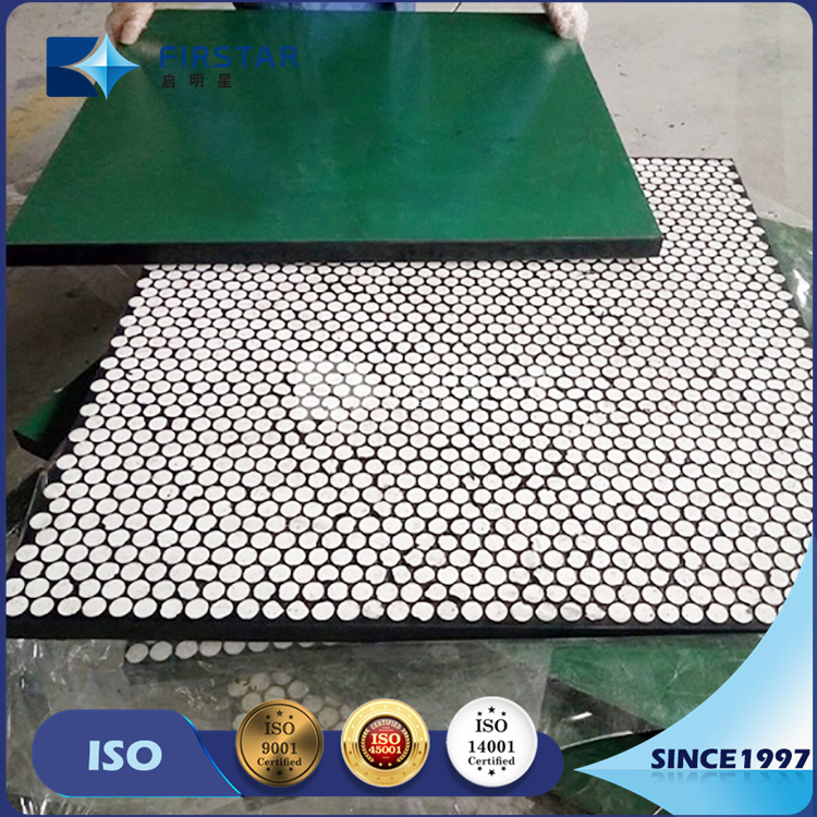 Ceramic Rubber Wear Liners Backed Steel Plate Alumina Ceramic Rubber Mats