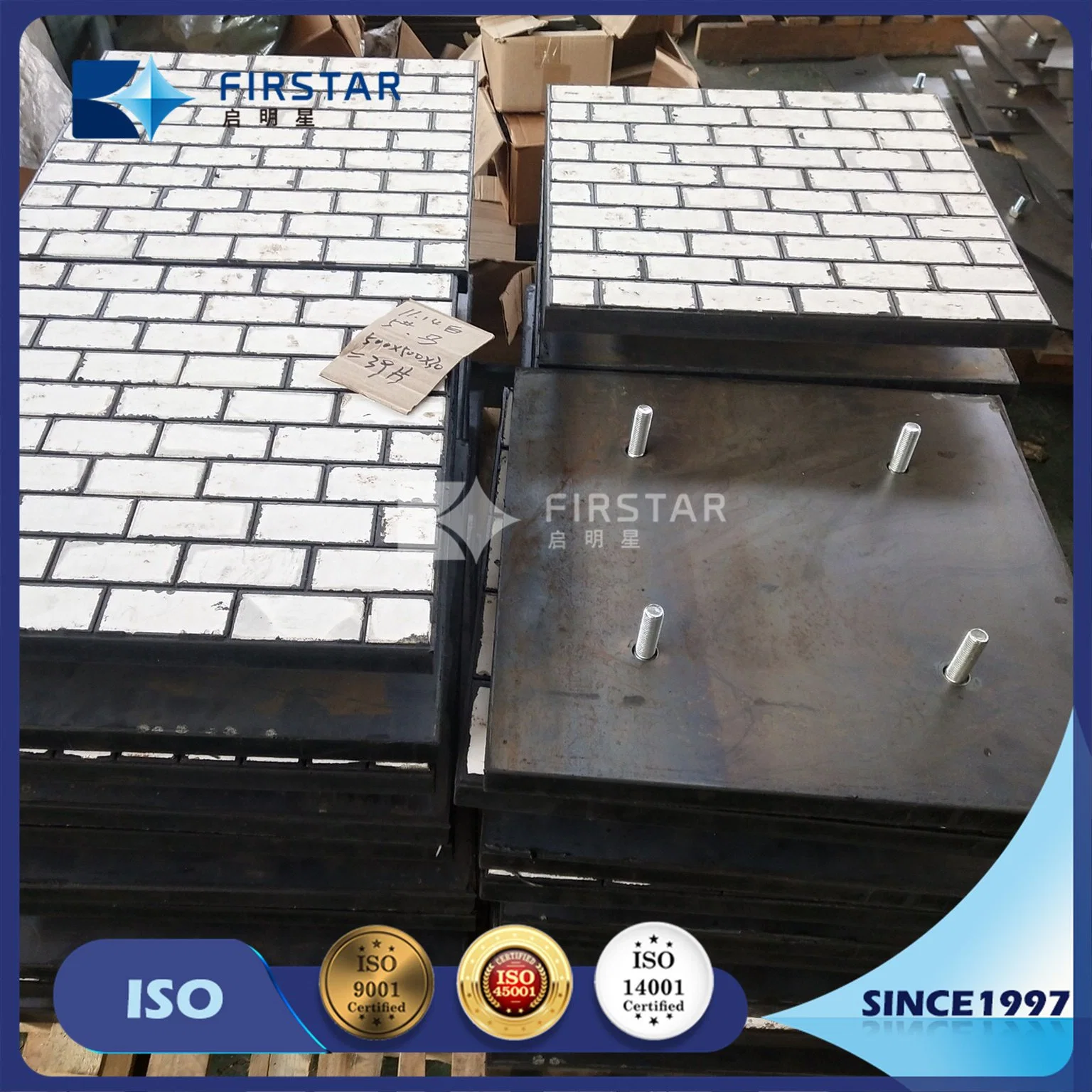 Steel Composite Rubber Backed Ceramic Plates &amp; Liner for Wear &amp; Impact Protection