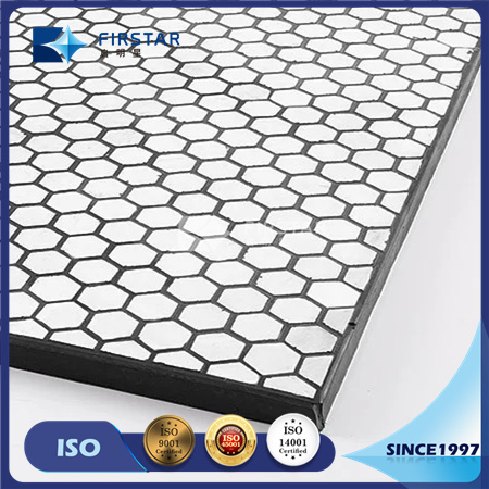 Durable Composite Rubber Ceramic Wear Liners with Steel Plate