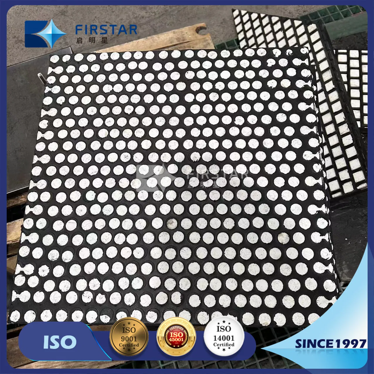 Hot Vulcanizing Ceramic Trapezoidal Cylinder Rubber Backed Liner