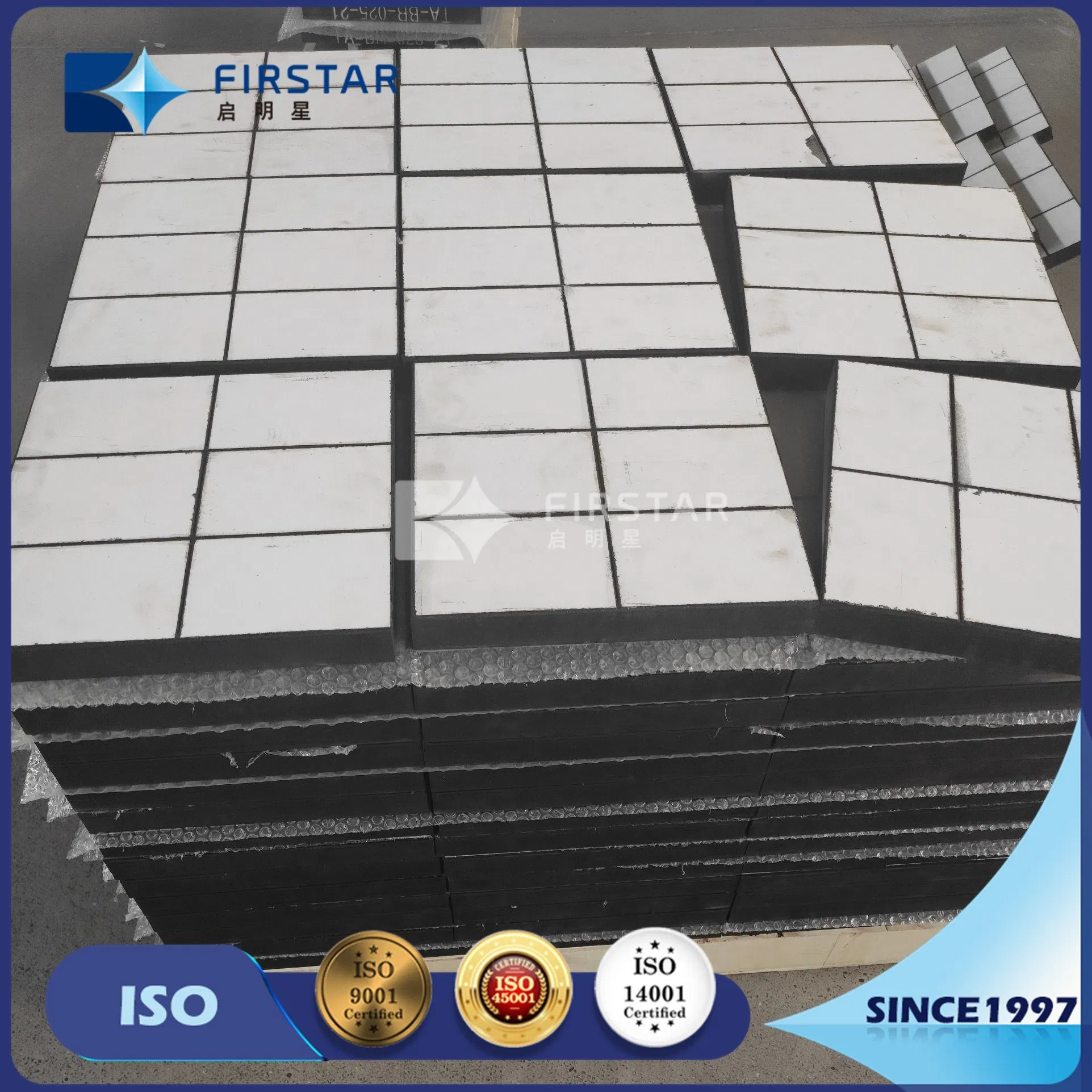 92% Alumina Steel Backed Composite Chute Wear Liner Rubber Ceramic for Wear &amp; Impact Resistant