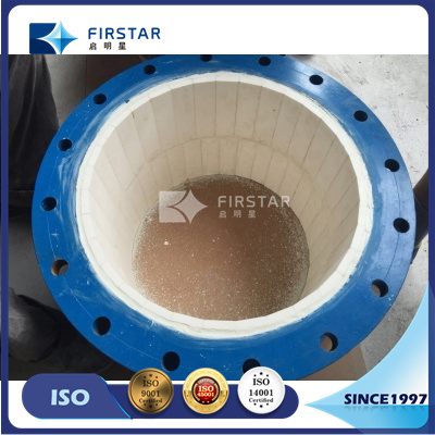 China Abrasion Resistant Carbon Steel Pipes Lined 92%&95% Alumina Ceramic Tiles