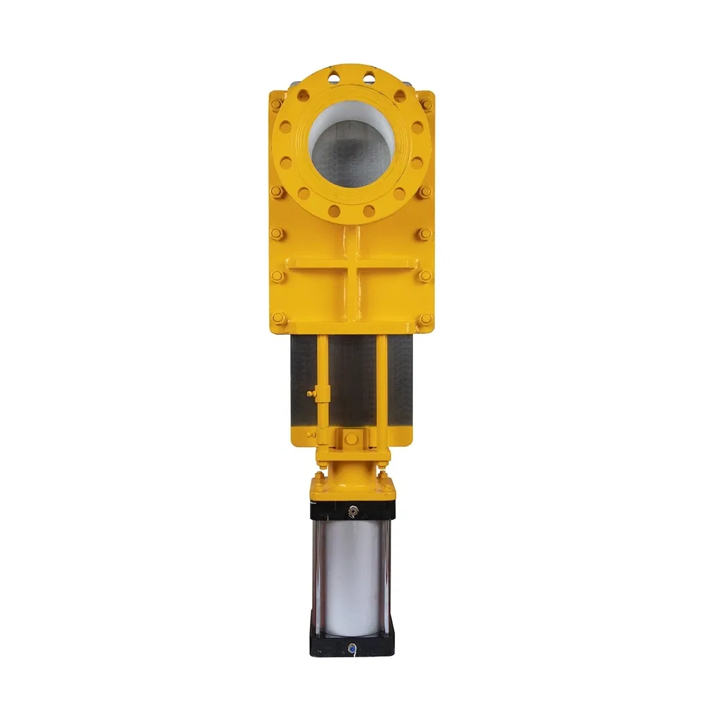 Durable Ceramic Lined High Pressure Slurry Knife Valve for Mining Transportation