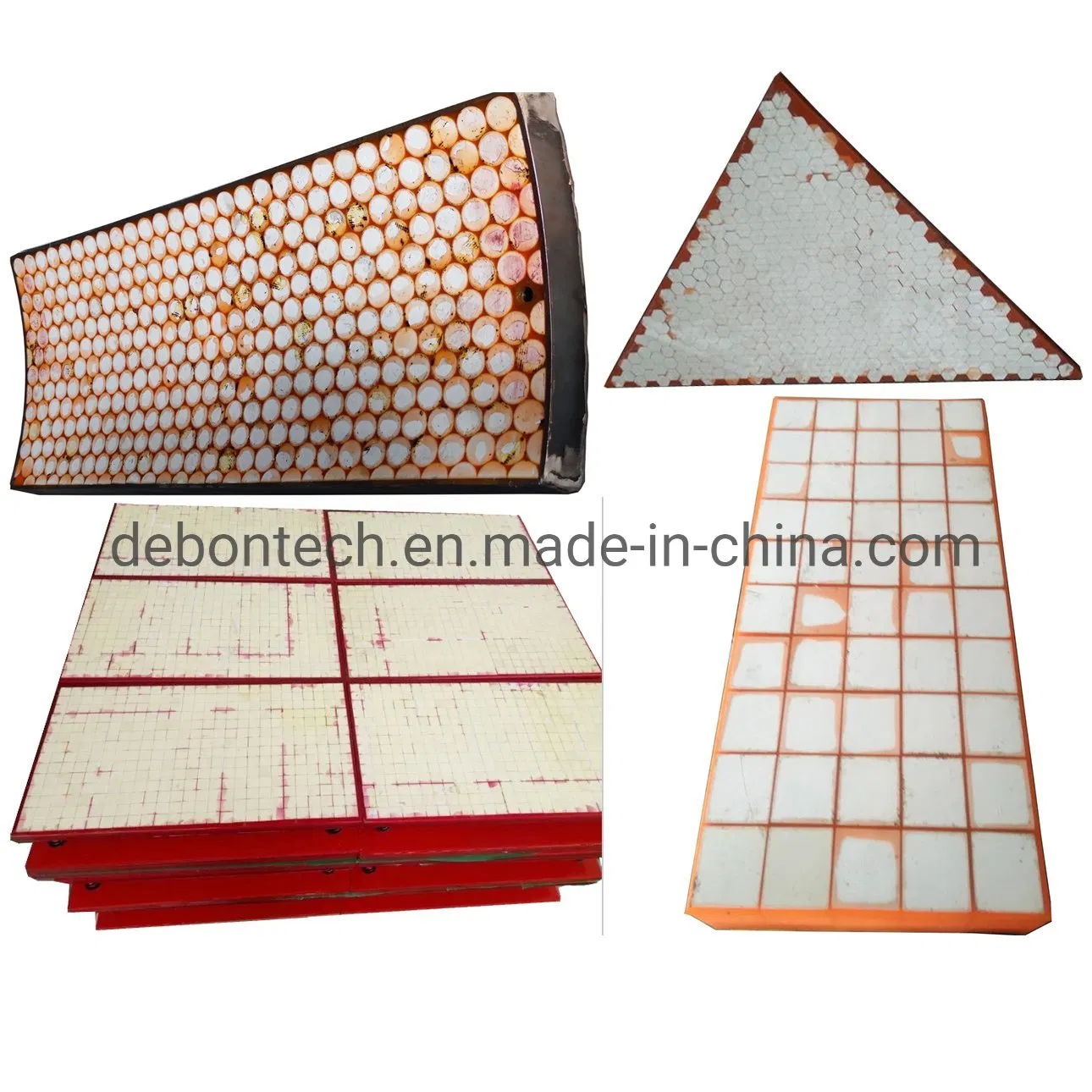 Steel Backed Rubber Ceramic Embedded Composite Wear Liner Plate Panel Lining for Chute