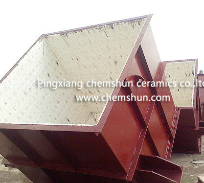 Abrasion Resistant Alumina Oxide Ceramic Lined Hopper
