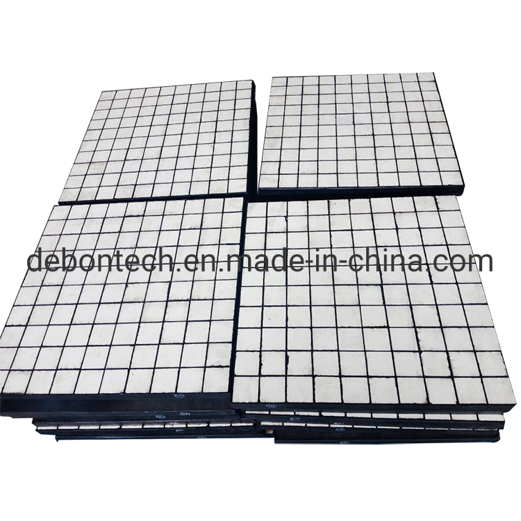 Conveyor Chute Adhesive Composite Ceramic Rubber Matrix Liner Wear Resistant Lining