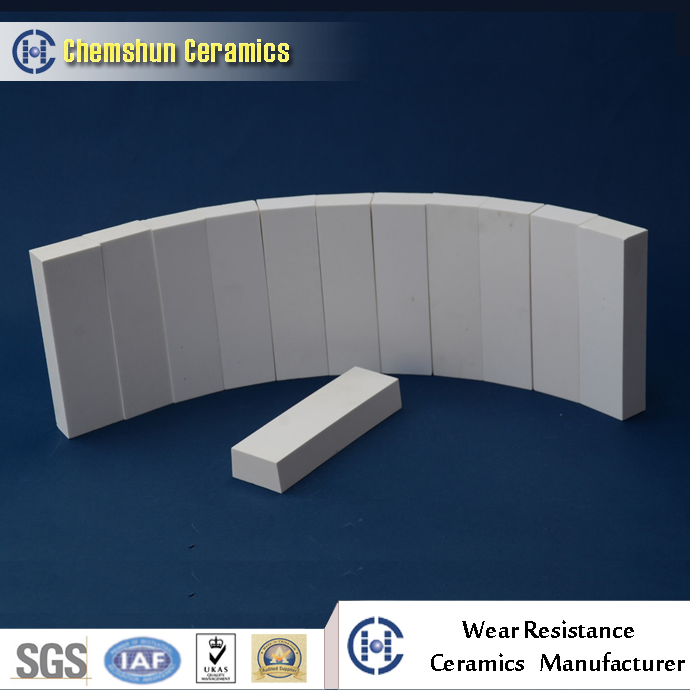 Curved Alumina Cerami Wear Tile Lined Pipe