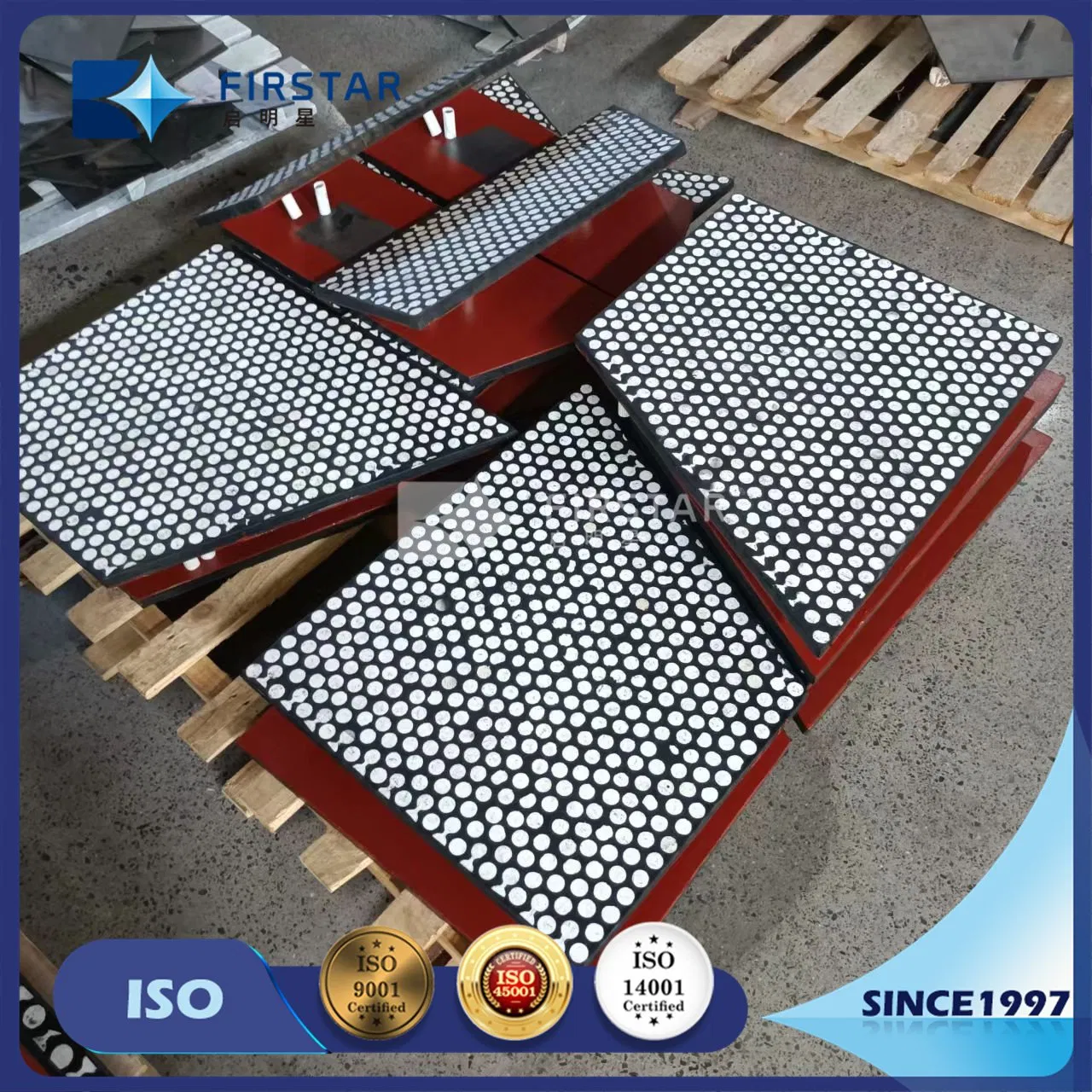 Composite Steel Rubber Ceramic Wear Liner Plates for Mine Chute Abrasion Protection