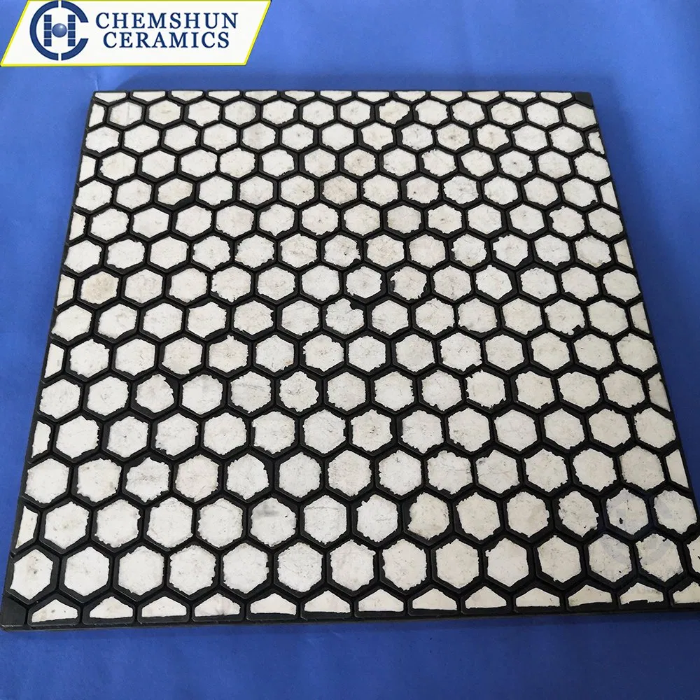 Chemshun Superior Abrasion and Impact Resistance Rubber Ceramic Plate