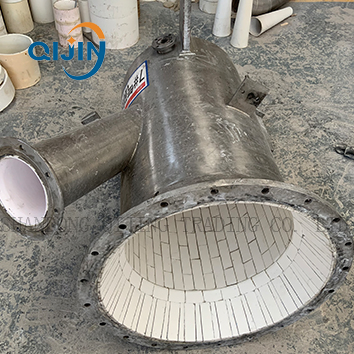 Wear Resistant Ceramic Lined Pipe Fittings Tees, Elbow, Reducers