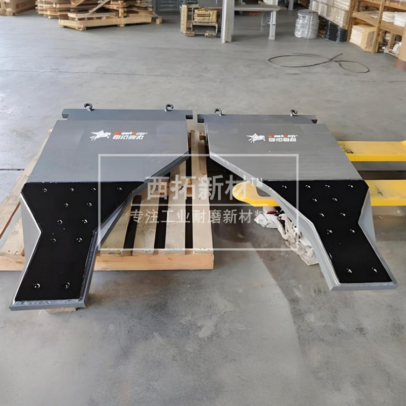 Loading Hopper &amp; Conveying Chute Used Alloy Ceramic Lined Roller Press Side Baffle