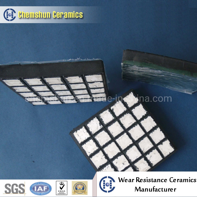 Rubber Backed Ceramic Tile for Hopper with High Quality