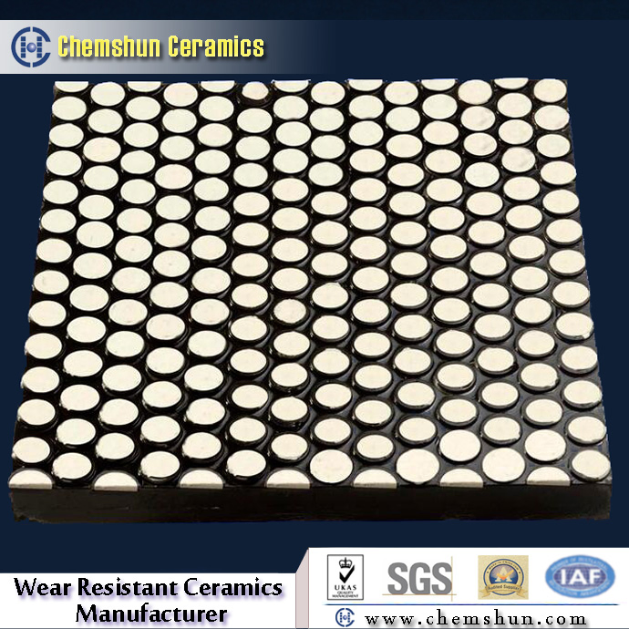 Alumina Ceramic Wear Plate Chute Rubber Composite Plate Steel Backed Ceramic Liner