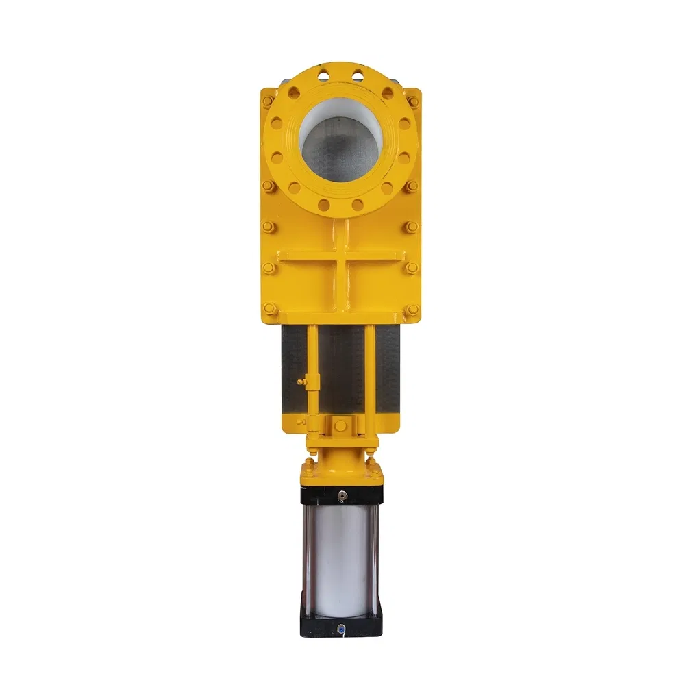 Durable Ceramic Lined High Pressure Slurry Knife Valve for Mining Transportation
