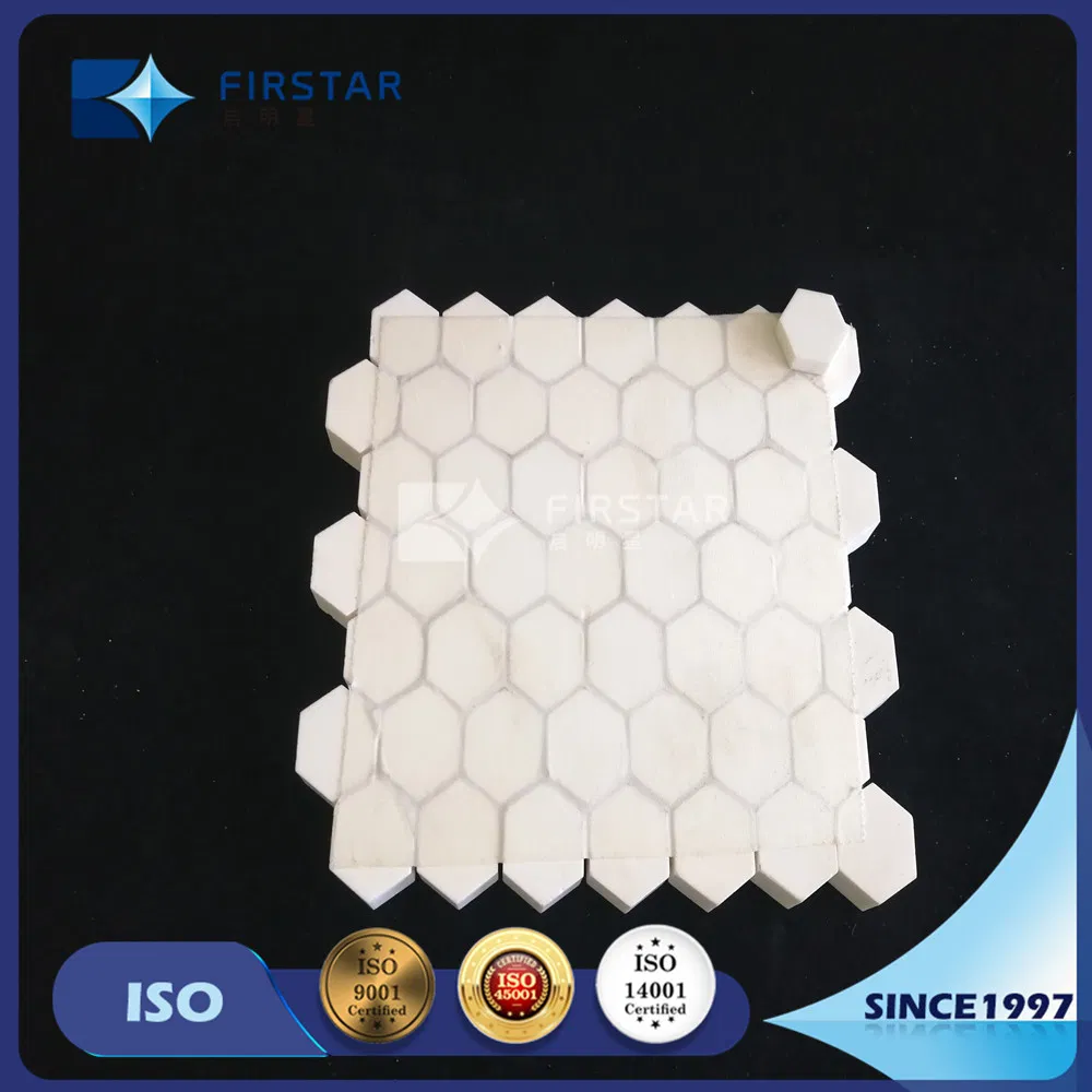 92% and 95% Alumina Ceramic Wear Resistant Hexagonal Tile Sheet 150*150*Thickness 3mm to 25mm