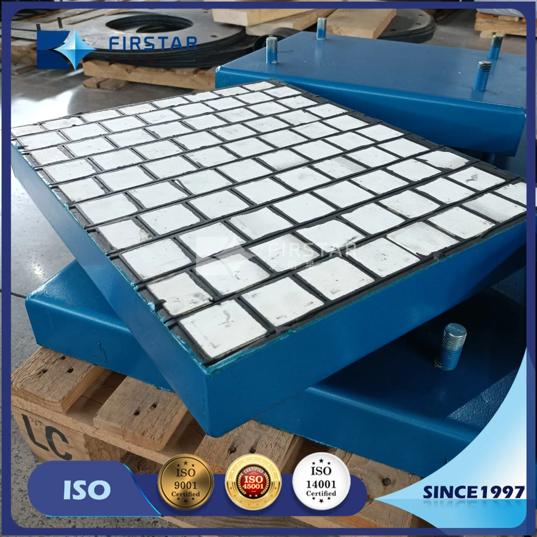 High-Performance Ceramic Rubber Wear Liners with Steel Plate