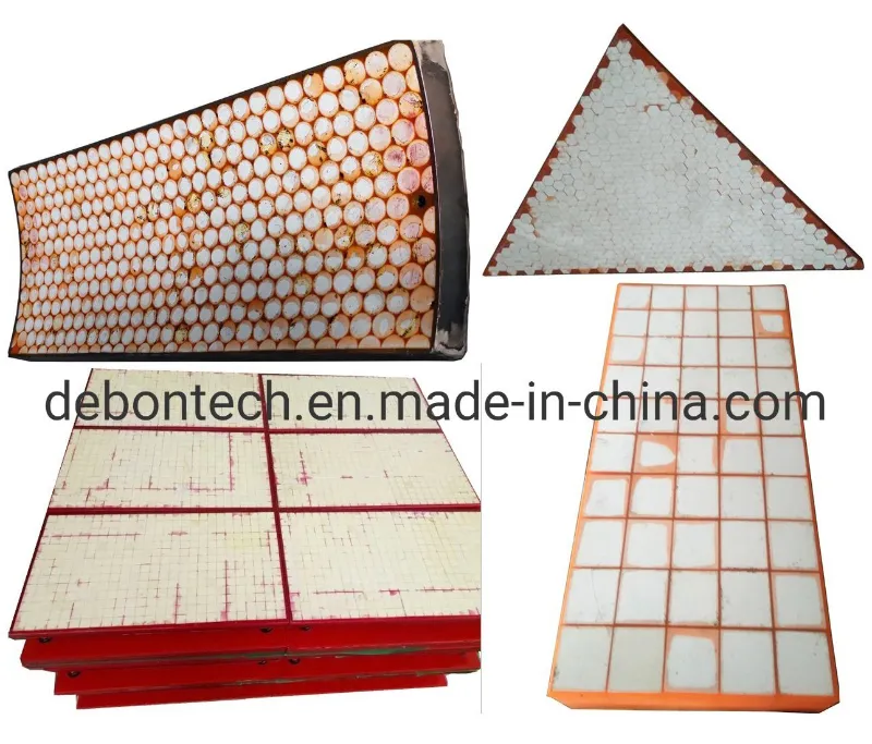 Ceramic polyurethane wear plates