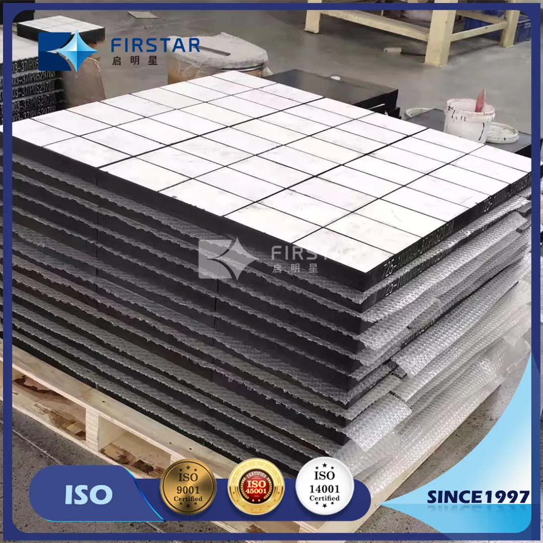 Abrasion &amp; Impact Resistant Ceramic Block Rubber Ceramic Chute Liner