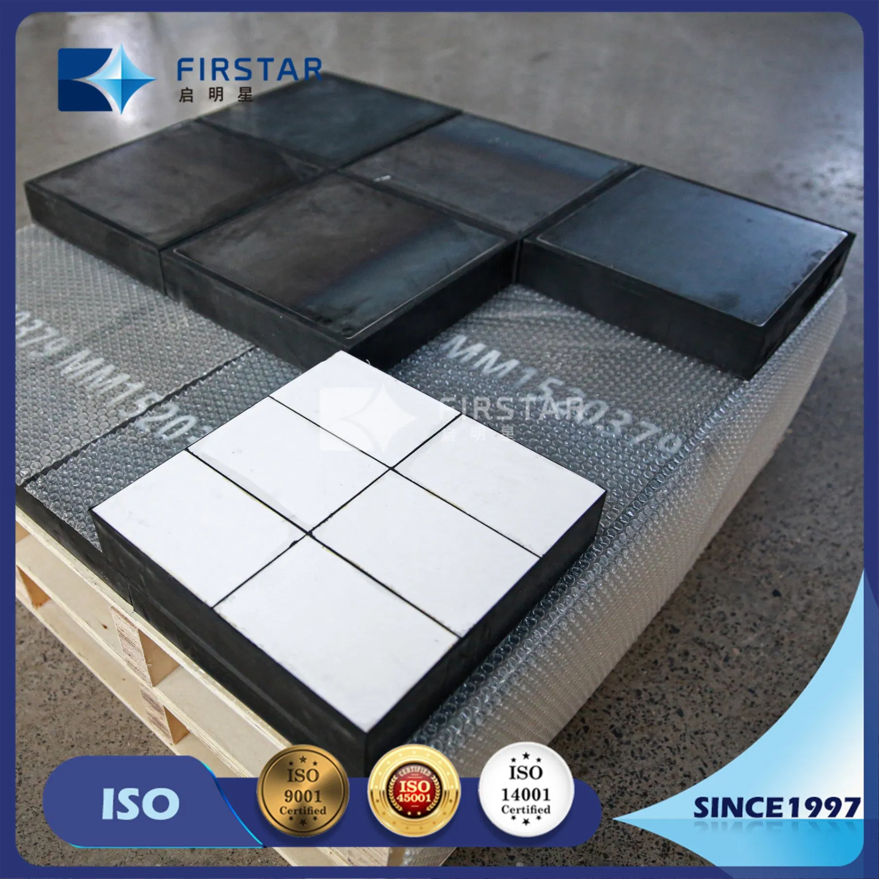Durable Composite Rubber Ceramic Wear Liners with Steel Plate