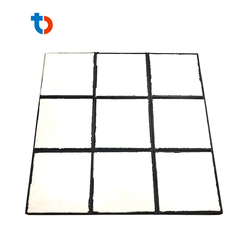 Screen Discharge Chute Wear Plate Ceramic Rubber Sheeting with Steel Liner Backed