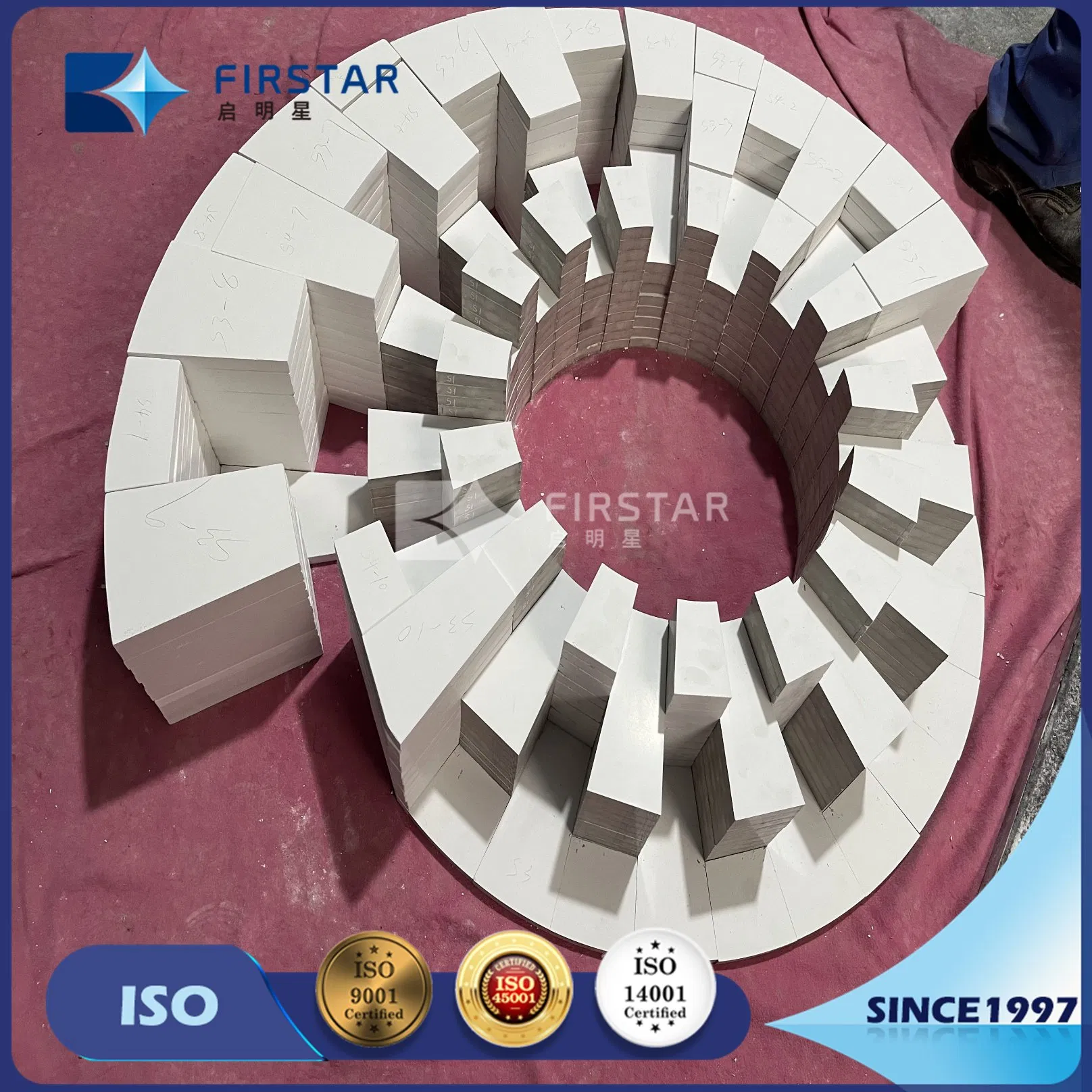 Premium Alumina Ceramic Tiles for Cyclone Applications and Durability