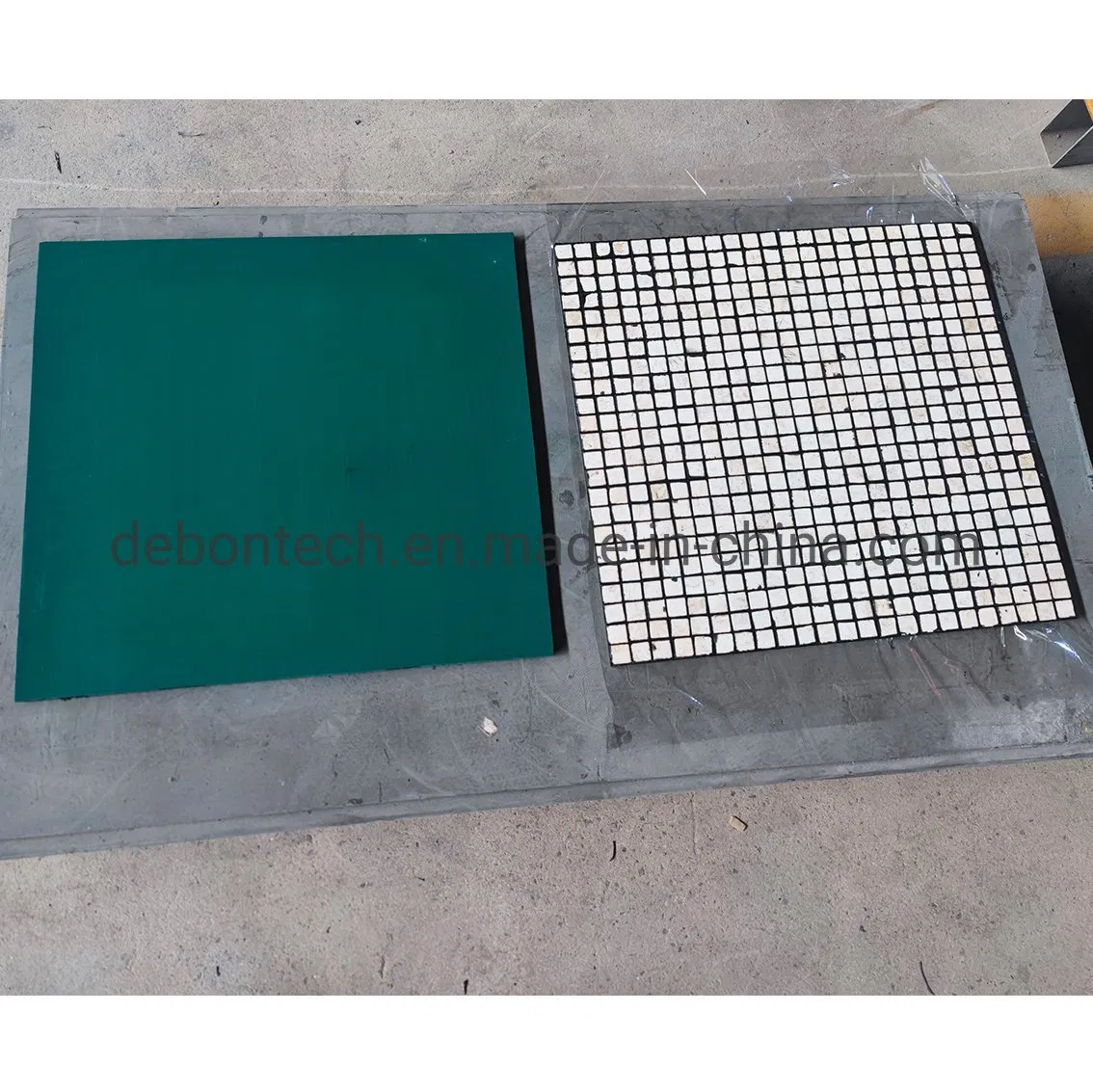 Steel Backed Rubber Ceramic Embedded Composite Wear Liner Plate Panel Lining for Chute