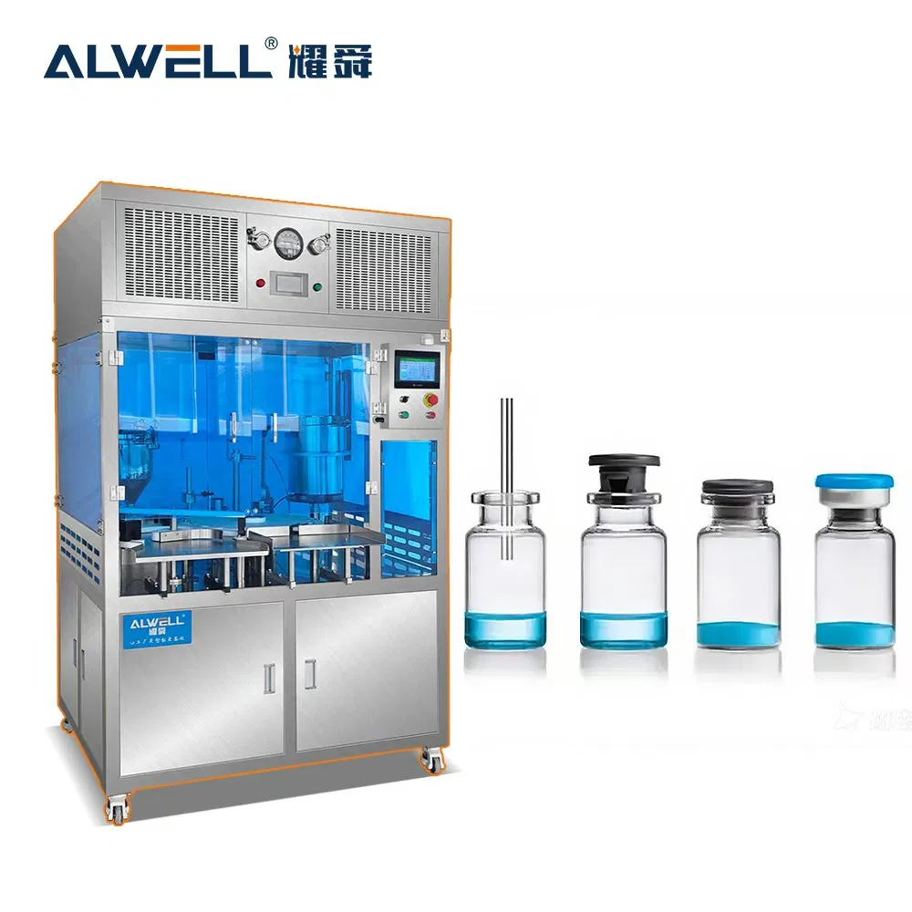 Full Automatic 1-10ml Filling Capping Machine, Lab Vial Filling and Capping Machine with Cap Feeder