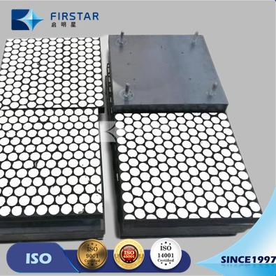 Manufacturer 500*500*28mm Wear Resistant Liner Ceramic Rubber Composite Plate with Alumina Cylinder
