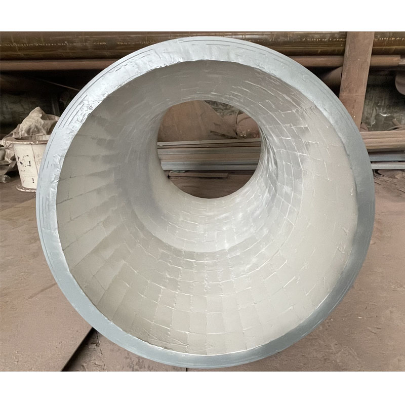 High Abrasion Resistance Alumina Ceramic Tiles Lined Steel Pipe Elbow Bend for Slurry Pipework