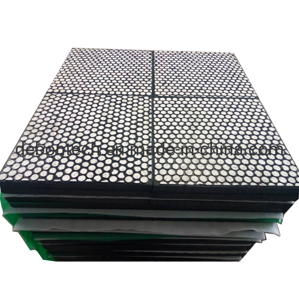 Conveyor Chute Adhesive Composite Ceramic Rubber Matrix Liner Wear Resistant Lining