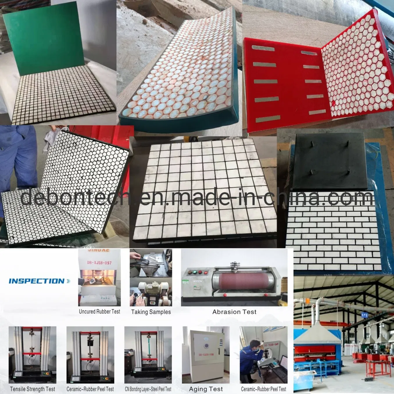 Wear Resistant Ceramic Rubber Liner Plate for Chute