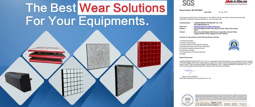 Wear Resistant Ceramic Rubber Liner Plate