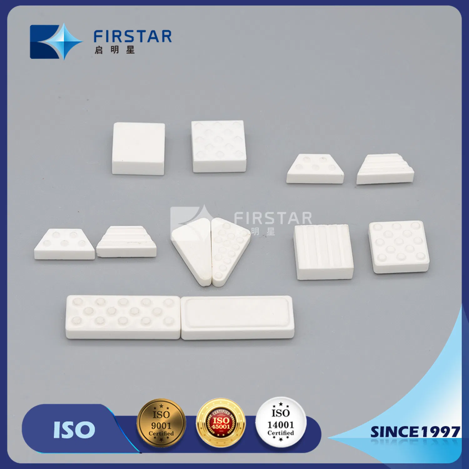 China Qimingxing Factory Direct Supply High Density Alumina Wear Resistant Ceramic Tile for Wear Resistance for Mining Industry