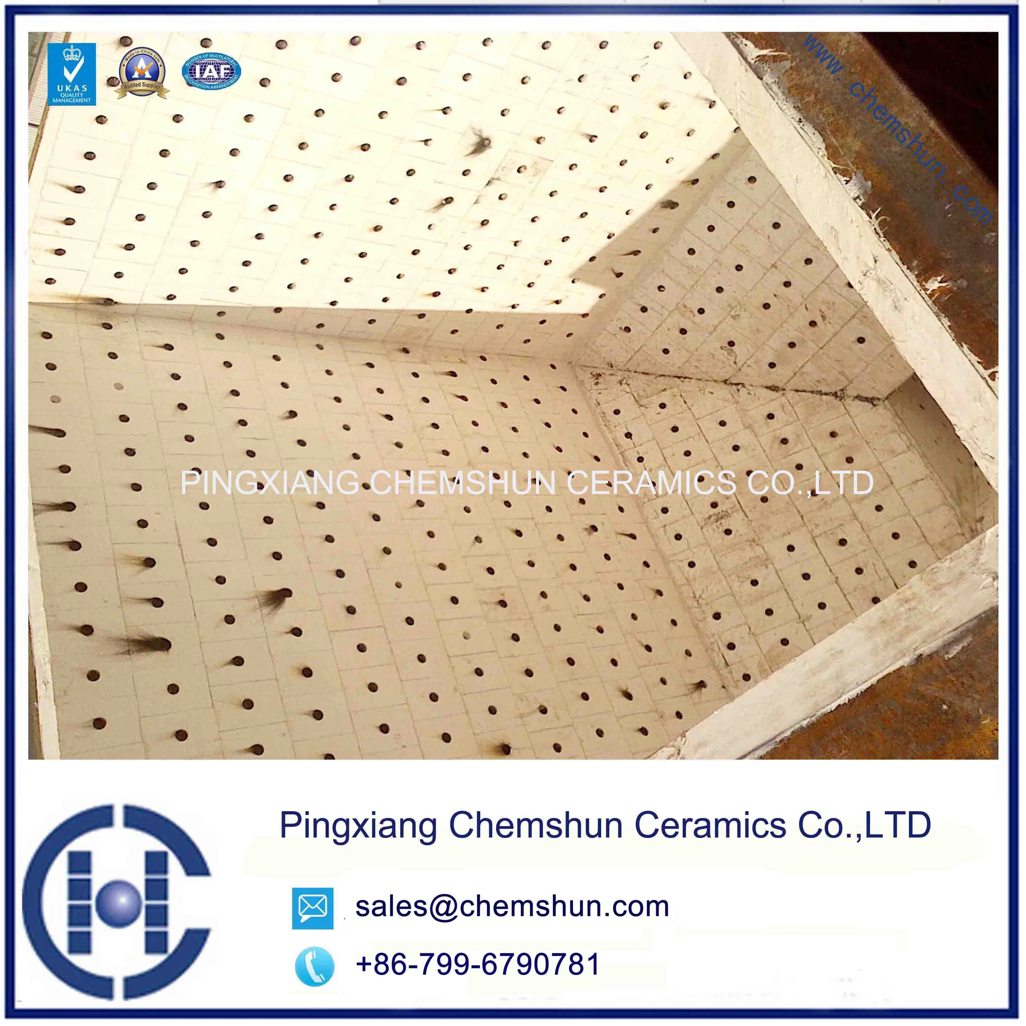 Abrasion Resistant Alumina Oxide Ceramic Lined Hopper