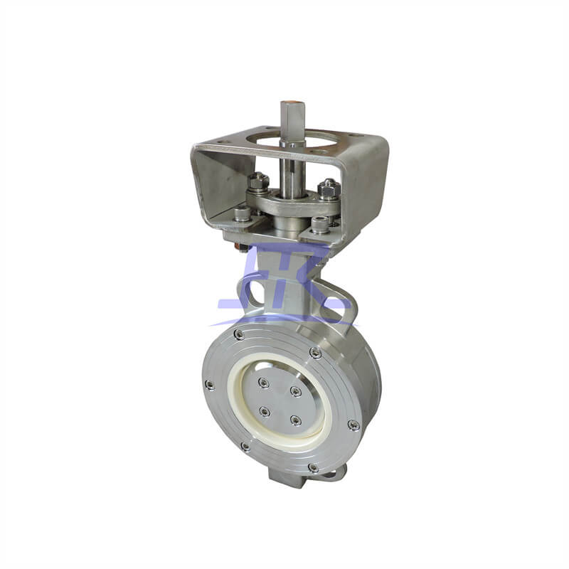 Industrial Valve Stainless Steel Frd672tc Pneumatic Wafer Type Ceramic Lined Butterfly Valve