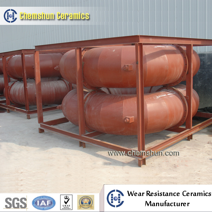 Abrasion Resistant Ceramic Lined Steel Pipe Elbows and Bends
