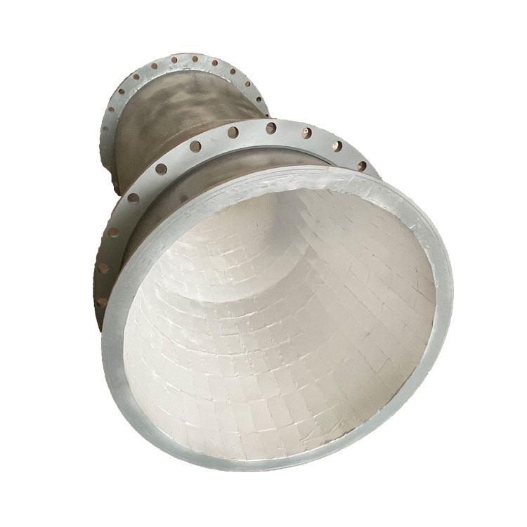 Mining Slurry Conveying High Abrasion Resistant Alumina Ceramic Tiles Lined Bend Steel Tube Elbow