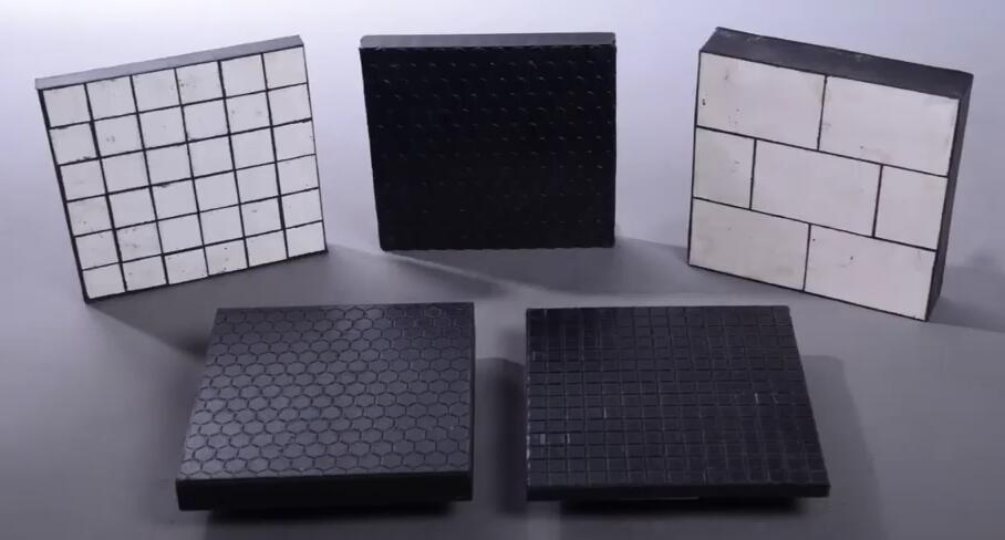 Wear Resistant Conveyor Chute Ceramic Rubber Wear Liner Sheets Composite Plate Lining